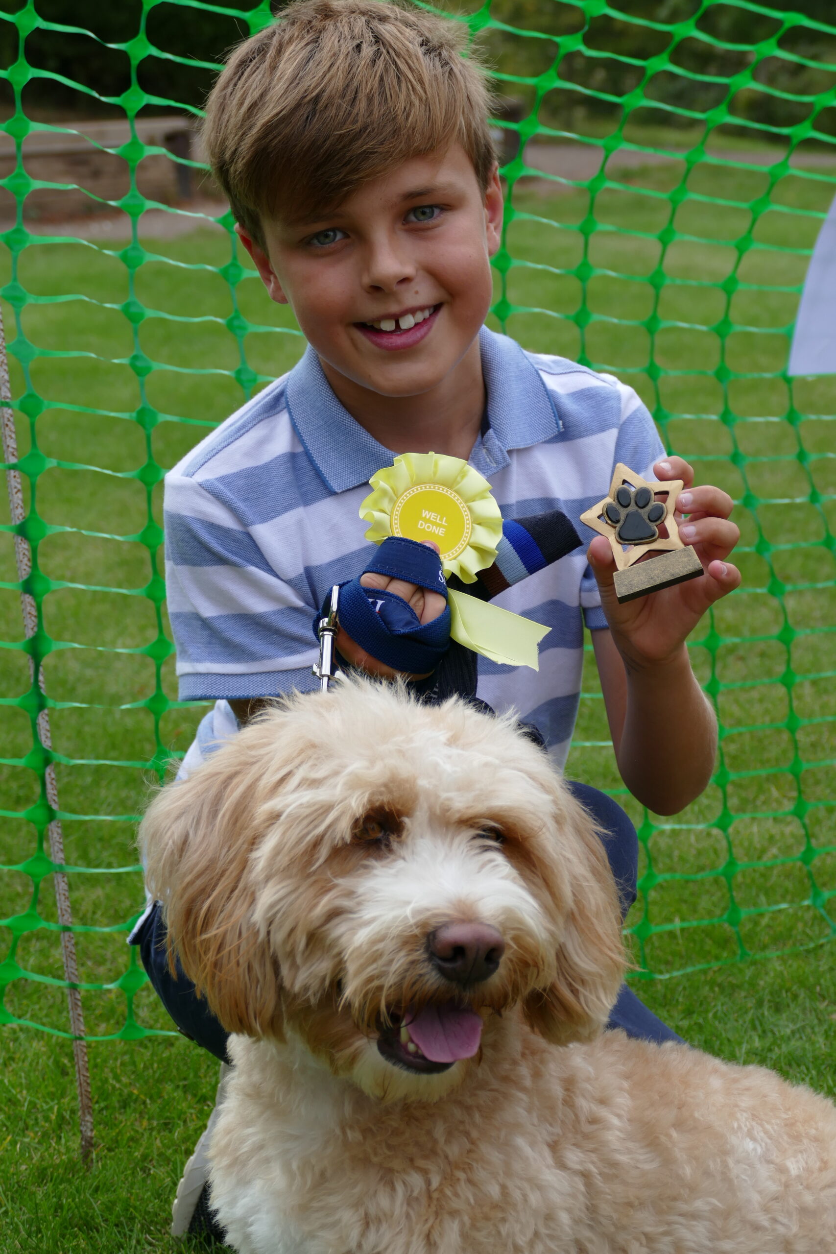 Proud winner of the 'Owner Look-a-like' at the St John's Beaumont Dog Show 2019
